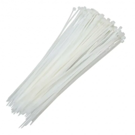 Abraadeira Nylon 140mm X 2,5 Branca com 100 Unidades